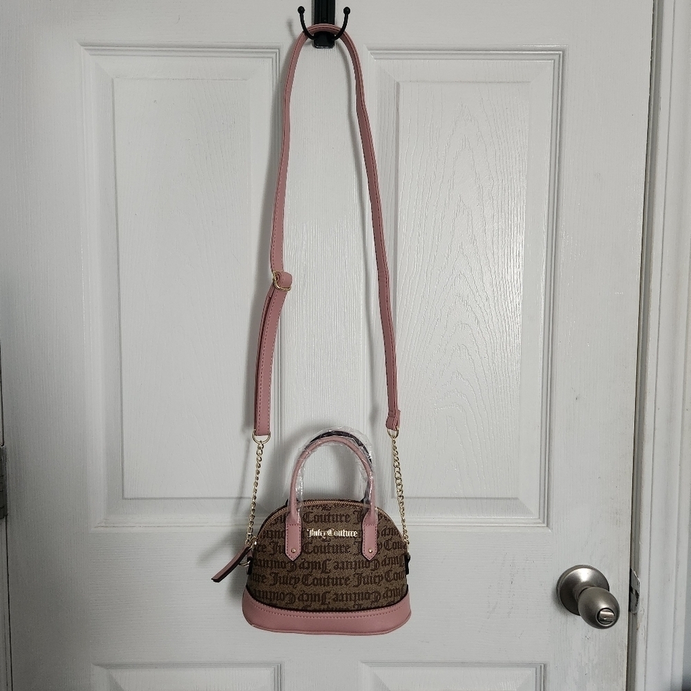 NWOT Juicy Couture mini bowler monogram purse y2k 90s pink feminine barbiecore - Picture 9 of 14